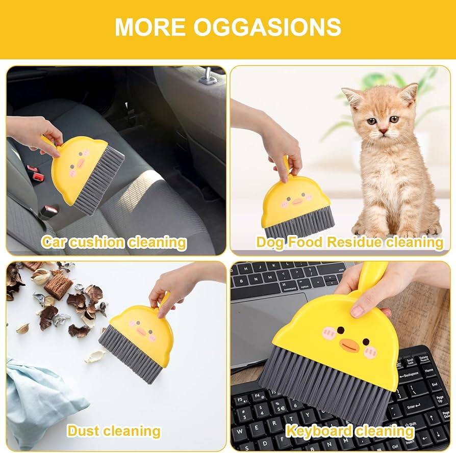Mini Dustpan and Brush Set – Handheld Cleaning Brush for Desk, Keyboard & Home Use_img_3