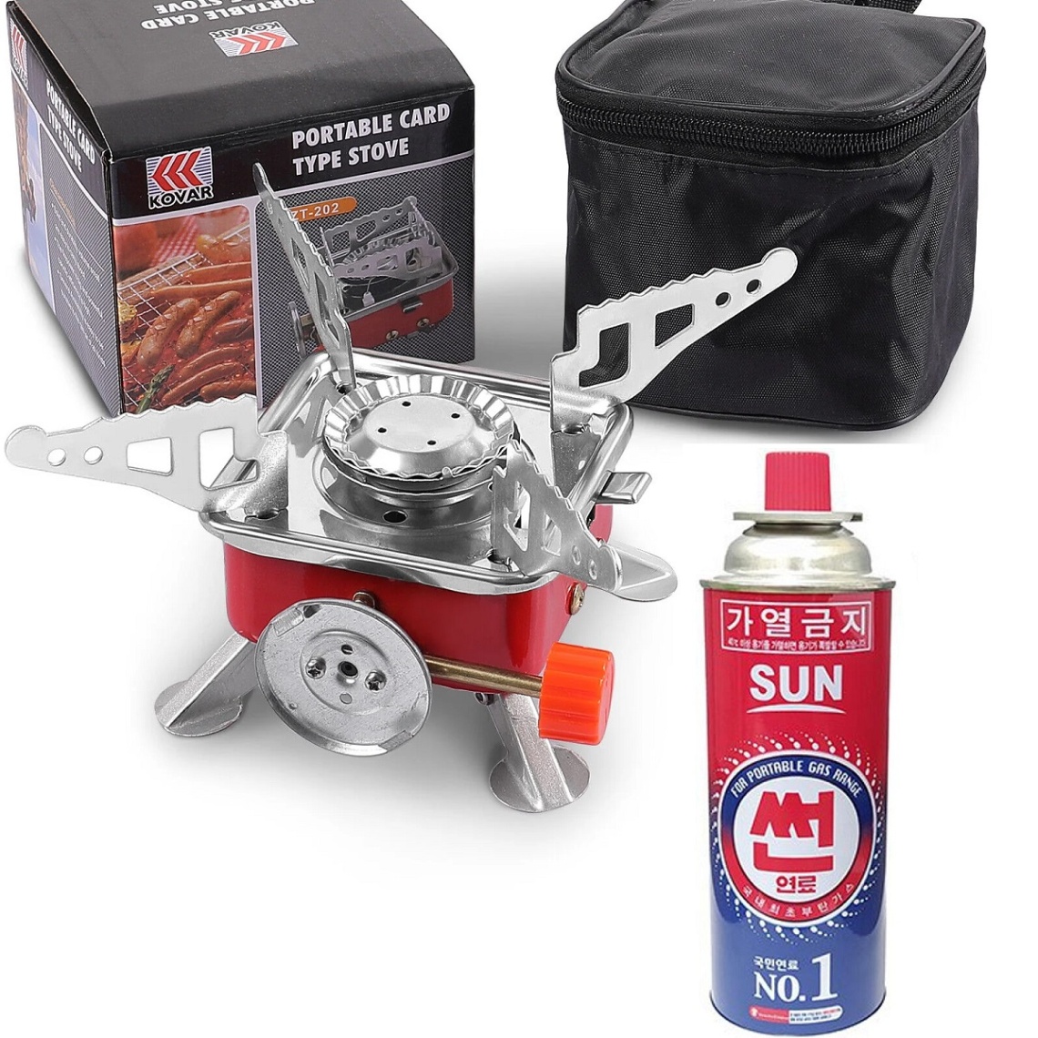 Portable Mini Gas Stove with Butane Gas Canister – Camping & Outdoor Cooking Combo Set_img_1