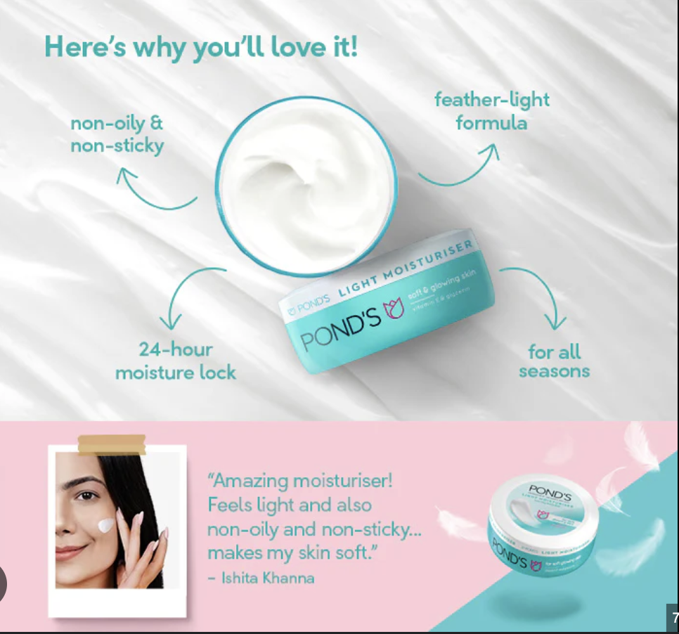 Pond's Light Moisturizer - Vitamin E + Glycerine_img_2
