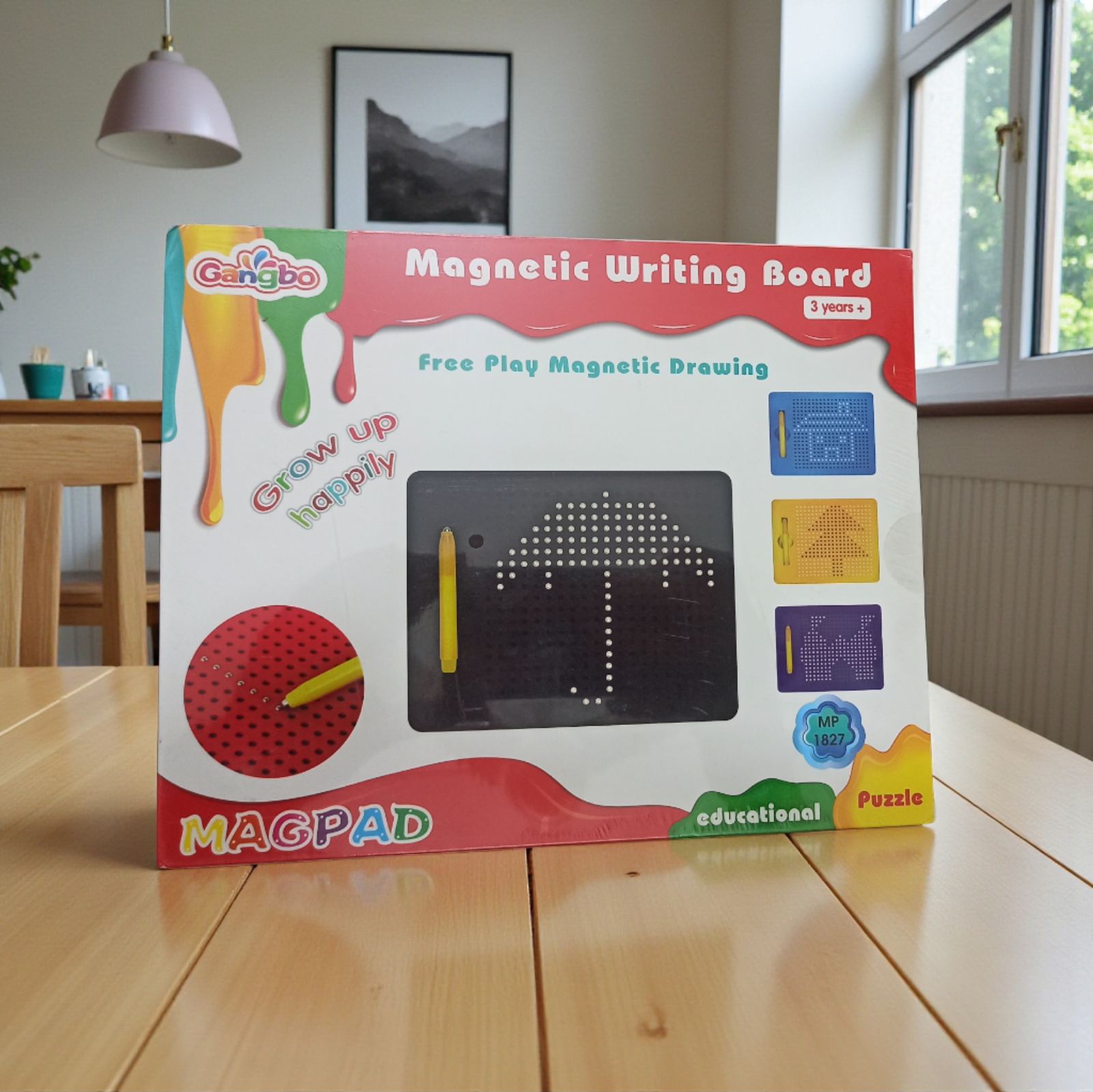 MagPad Magnetic Writing & Drawing Board for Kids – Educational Puzzle Toy (3 Years+)