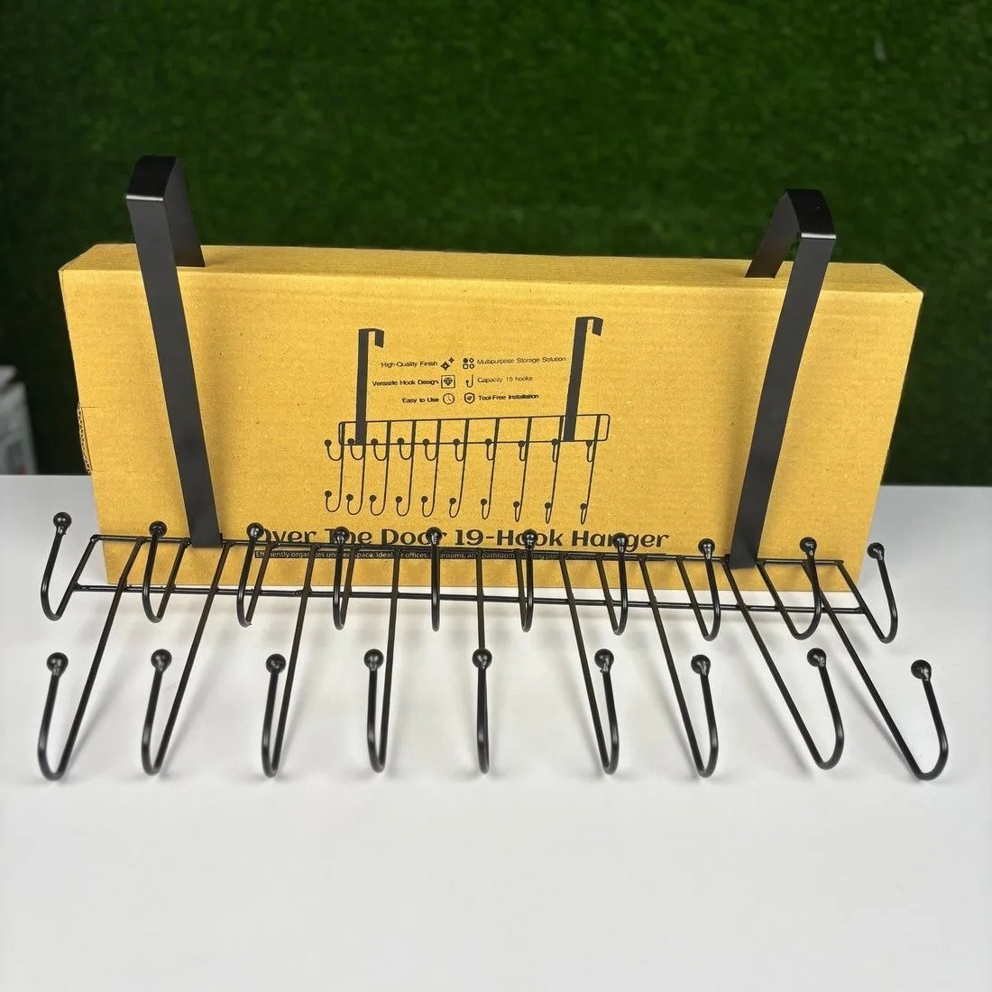 Classic Black Iron Over-the-Door Hanger – 19 Hooks, Space-Saving Organizer for Coats, Hats & Accessories (1 Piece) | Price in BD_img_0