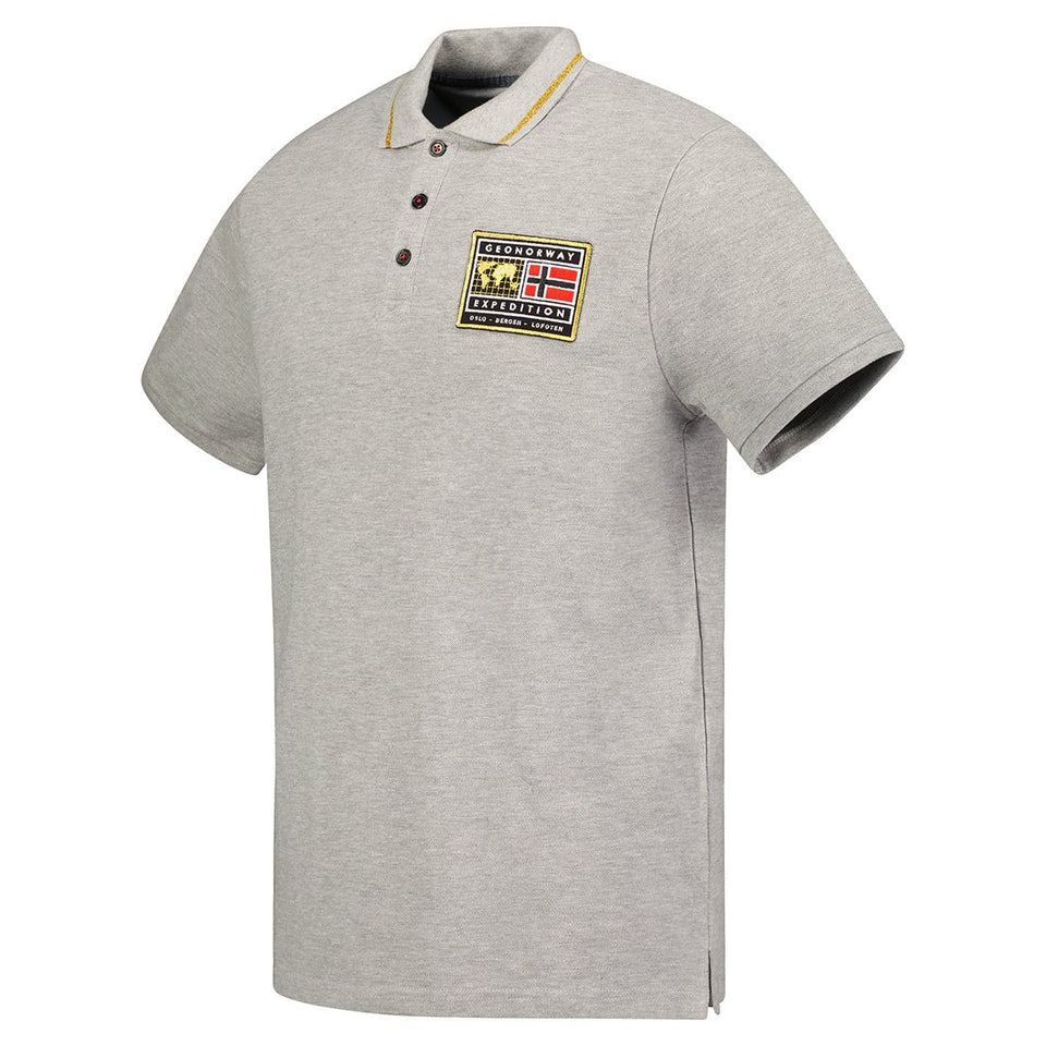 Men - Polo Short Sleeve 100% Cotton Light Grey_img_2