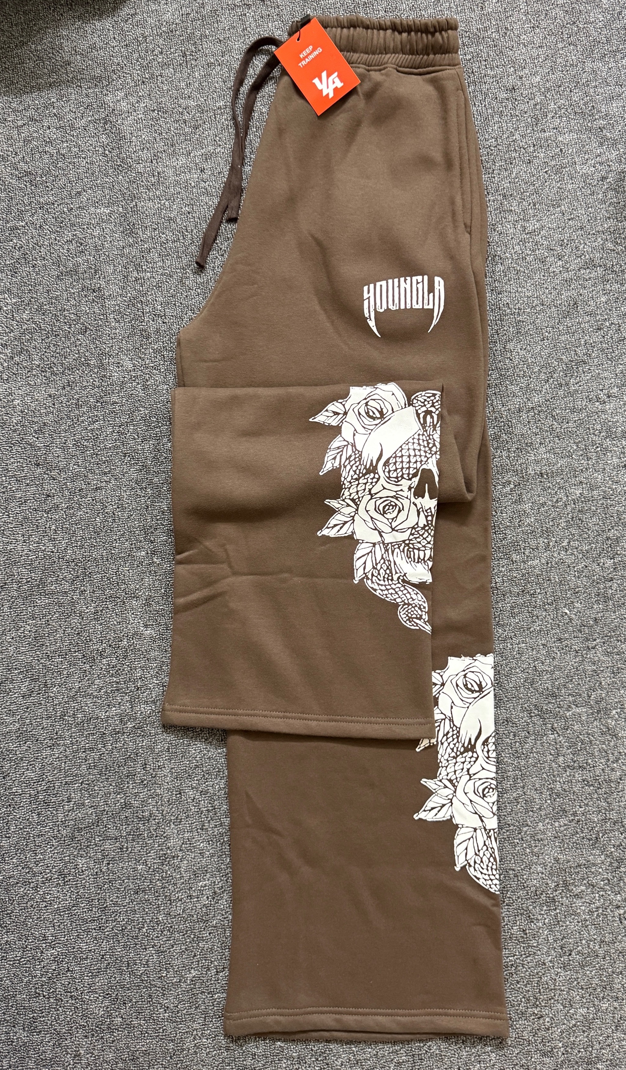 Brown youn*gla down collection oversized Joggers_img_0