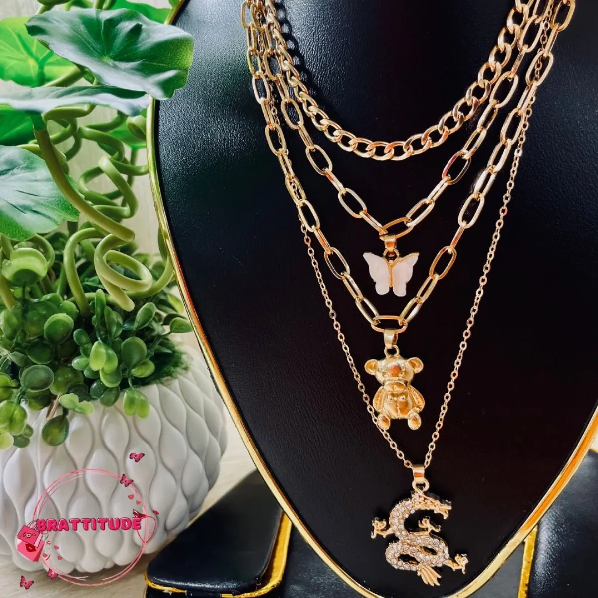 Bear Golden Multiple Chain