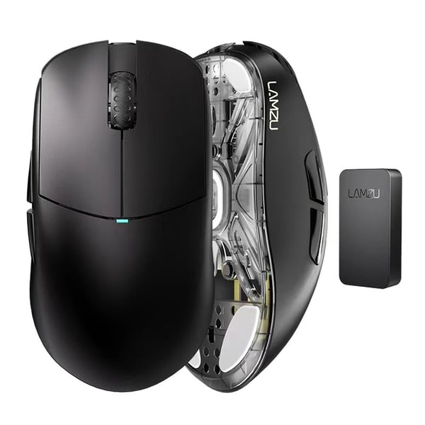 (Sold Out) LAMZU ATLANTIS OG V2 4K (With Dongle) | Black Color | Wireless Gaming Mouse