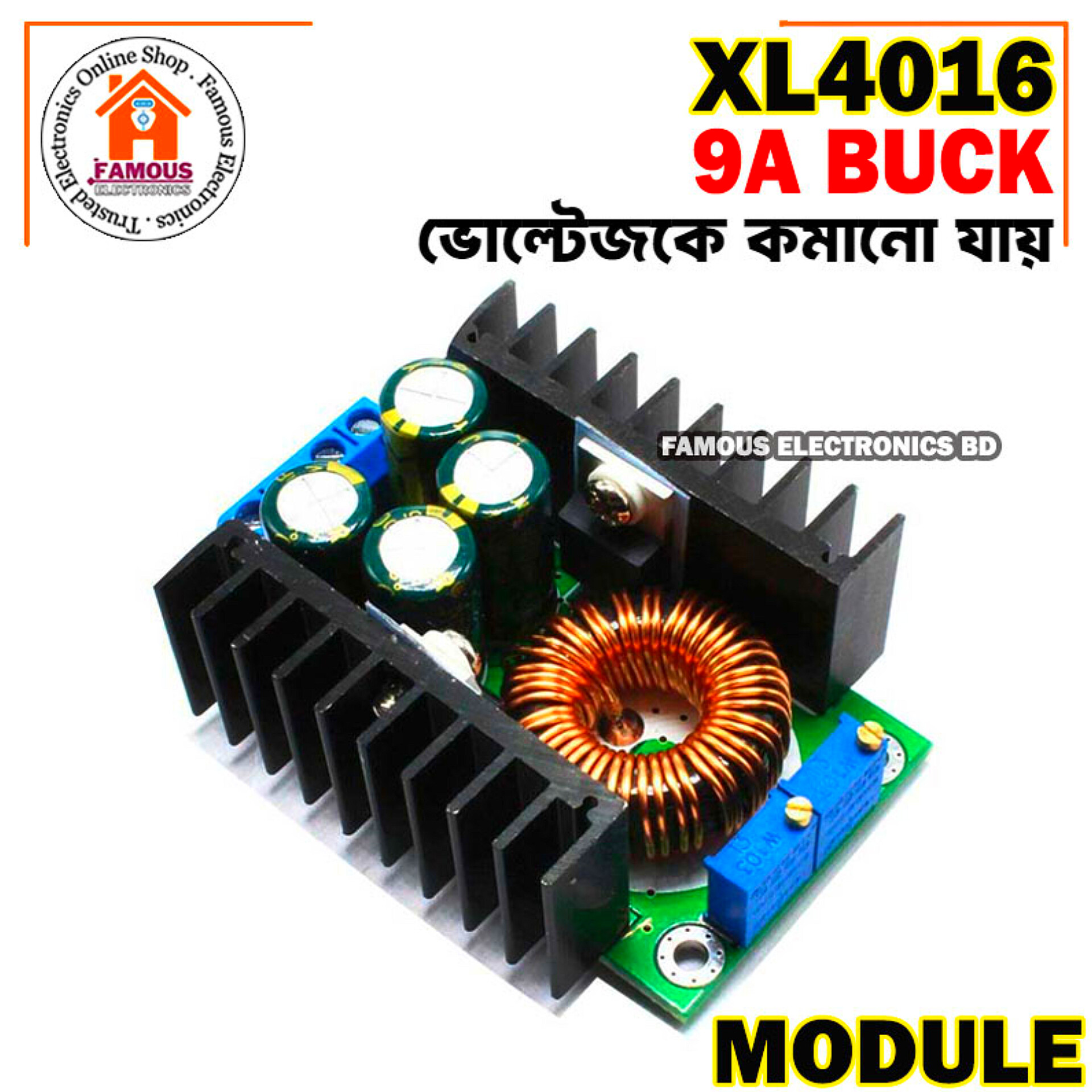 300W XL4016 DC-DC Max 9A Step Down Buck Converter 5-40V to 1.2-35V Adjustable Power Supply Module_img_0