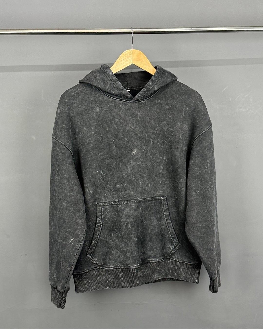 Multicolor Solid Acid Wash Hoodies