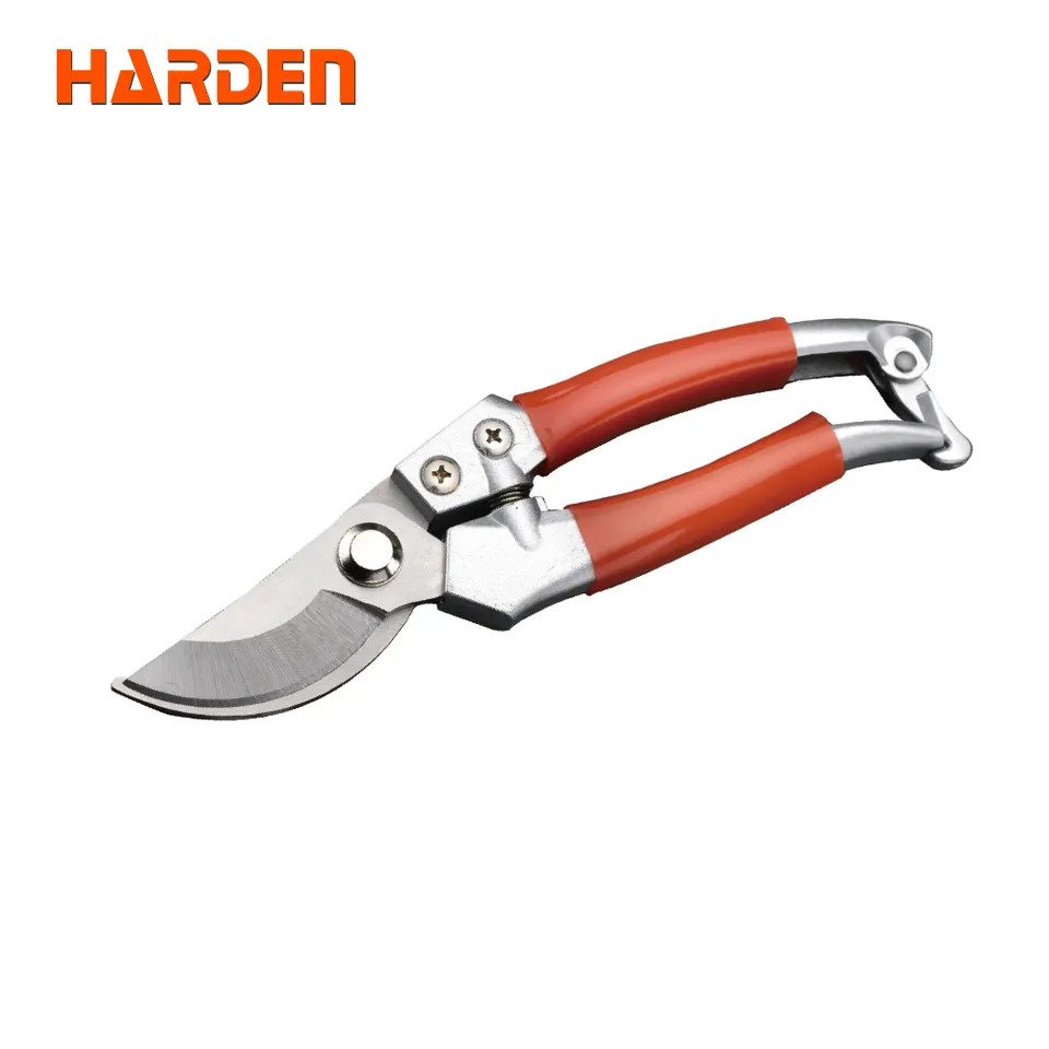 HARDEN 8" Fruit Shears, Garden Pruner With Zinc Alloy Handle Stainless Steel Professional Fruit Shears Trim Horticulture Stainless Steel Pruner Garden Scissor Tools Anvil Branch Shear Orchard Pruning Shears 630415