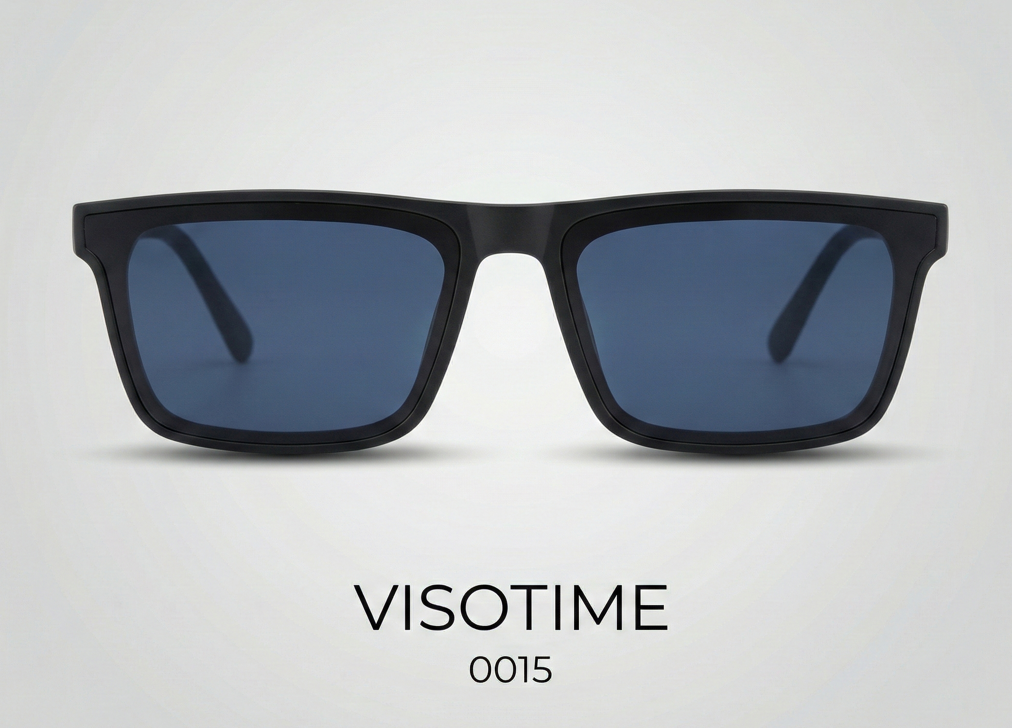 Premium Double Poly Rectangular Sunglasses – Matte Black / Blue Lens_img_0