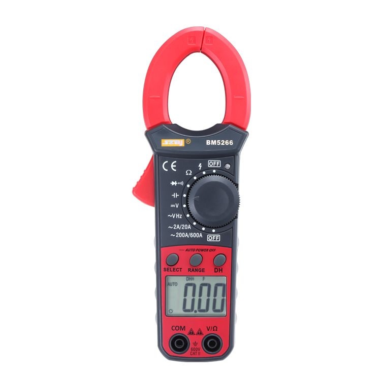 BM5266 Handheld Digital Clamp Meter Multimeter 1999 Count AC/DC Volt Amp Ohm Capacitance Phase Diode Megger Tester Ammeter