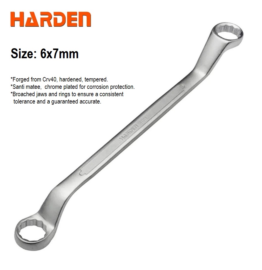 HARDEN Double Ring Spanner - 1Pcs ( 6x7 | 8x9 | 14x15 | 16x17 | 18x19 | 20x22 | 21x23 | 24x27 | 25x28 | 30x32mm ); 541306_img_6
