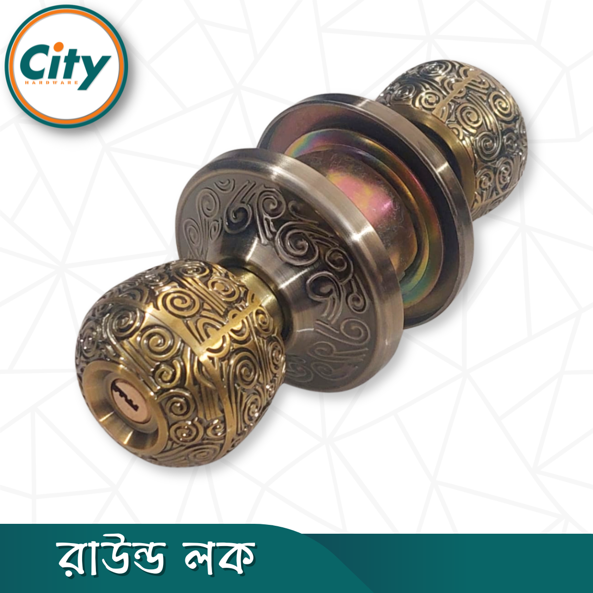 প্রিমিয়াম কোয়ালিটি রাউন্ড লক নতুন মডেলের ডোর লক রুমের ডাবল সাইডেড কাঠের দরজার লক CF_img_2
