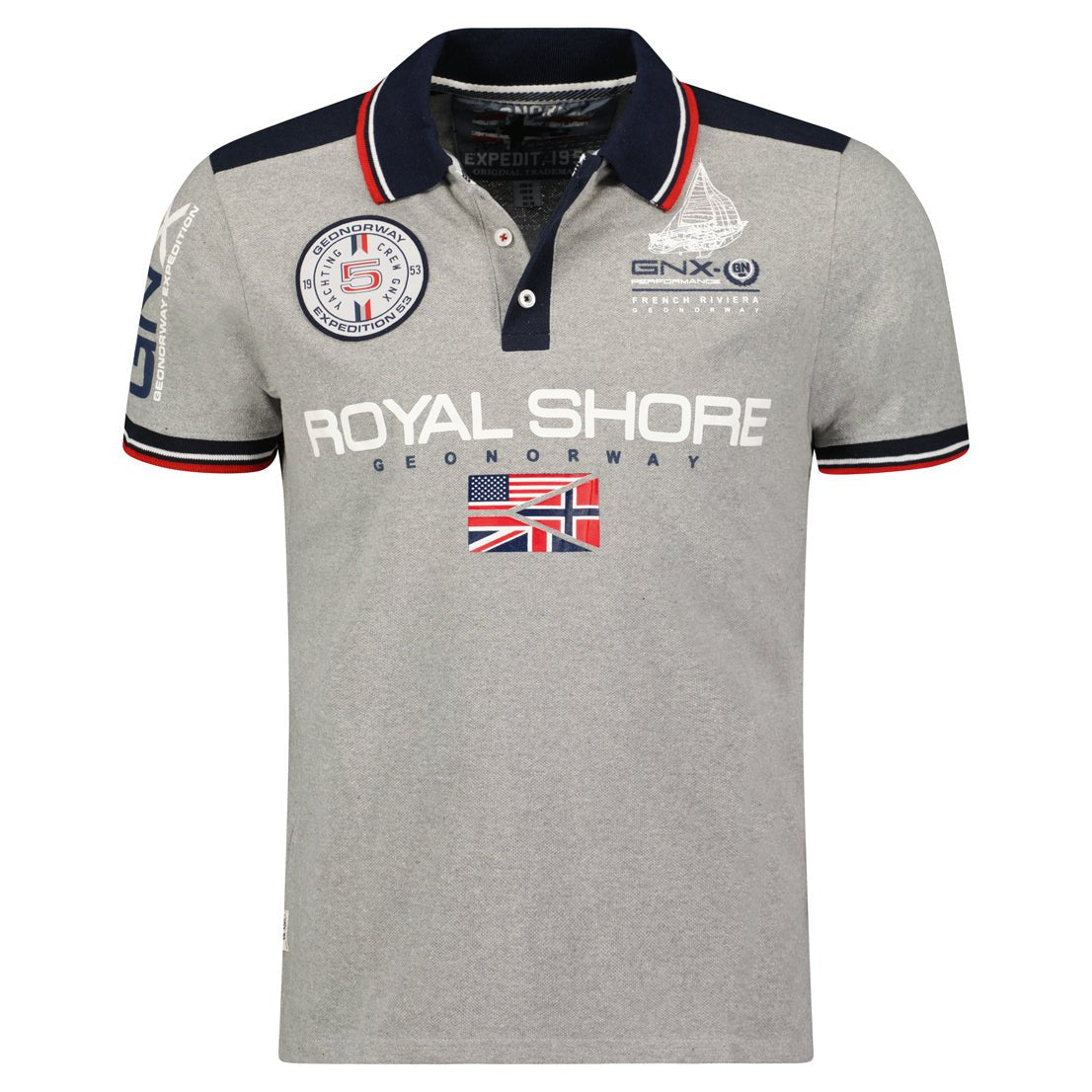 Men - Short-sleeved polo Dark grey Dark grey