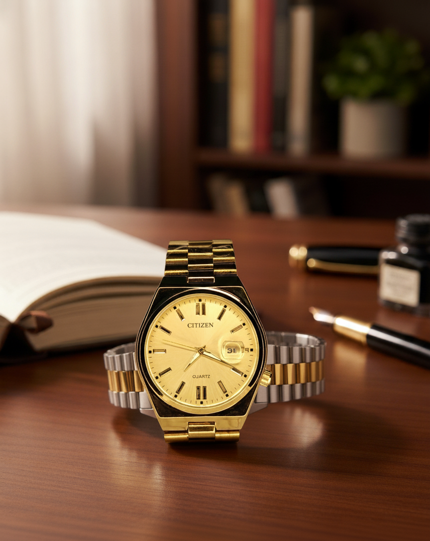 Citizen Quartz watch with a two-tone design_img_1