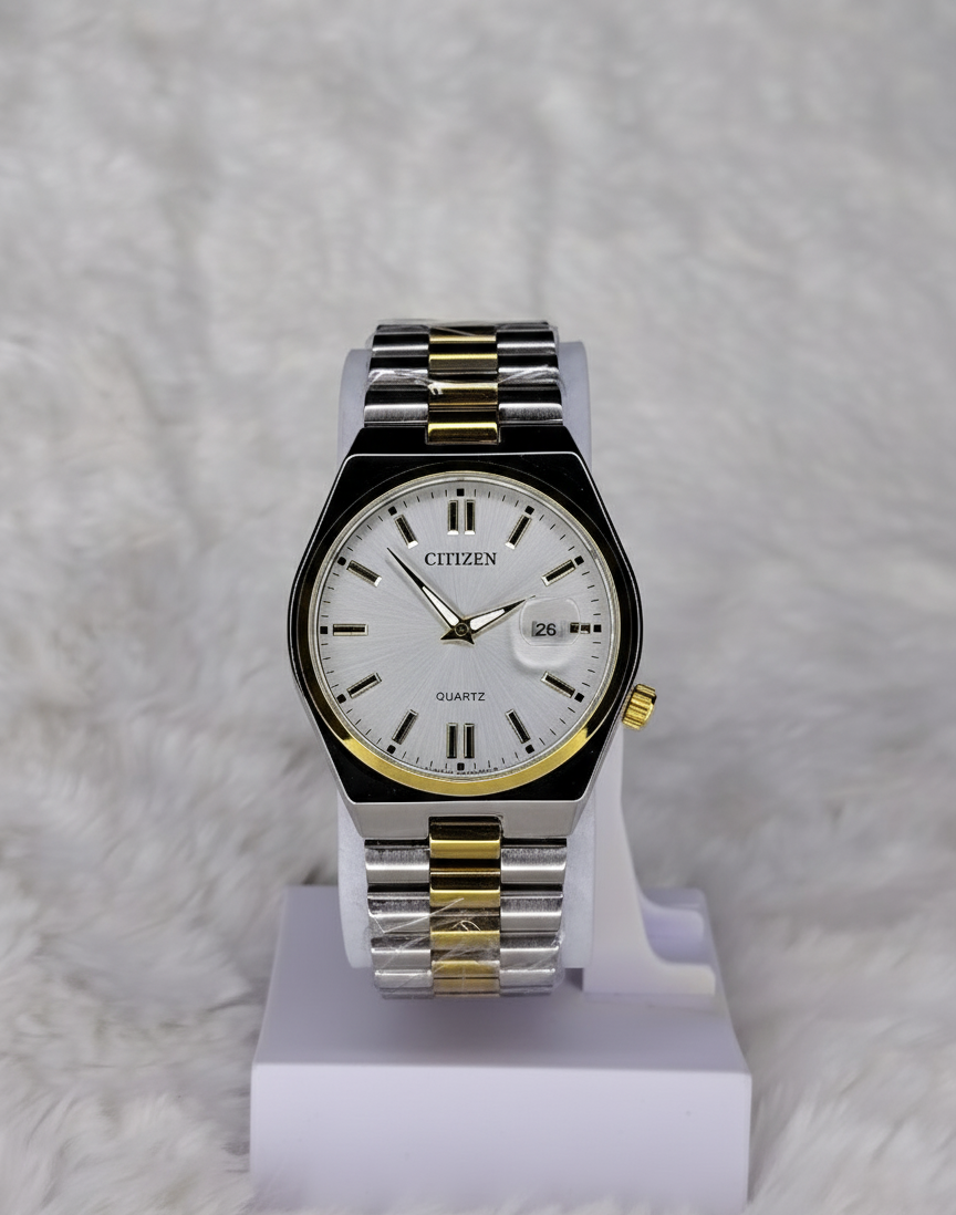 Citizen Quartz watch with a two-tone design