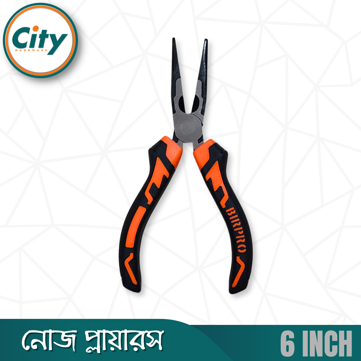 ৬ ইঞ্চি নোজ প্লায়ারস প্রো কুয়ালিটি কালো নিকেল ক্রোমিয়াম স্টিলের পেশাদার মানের হেভি কাটিং প্লাস_img_3