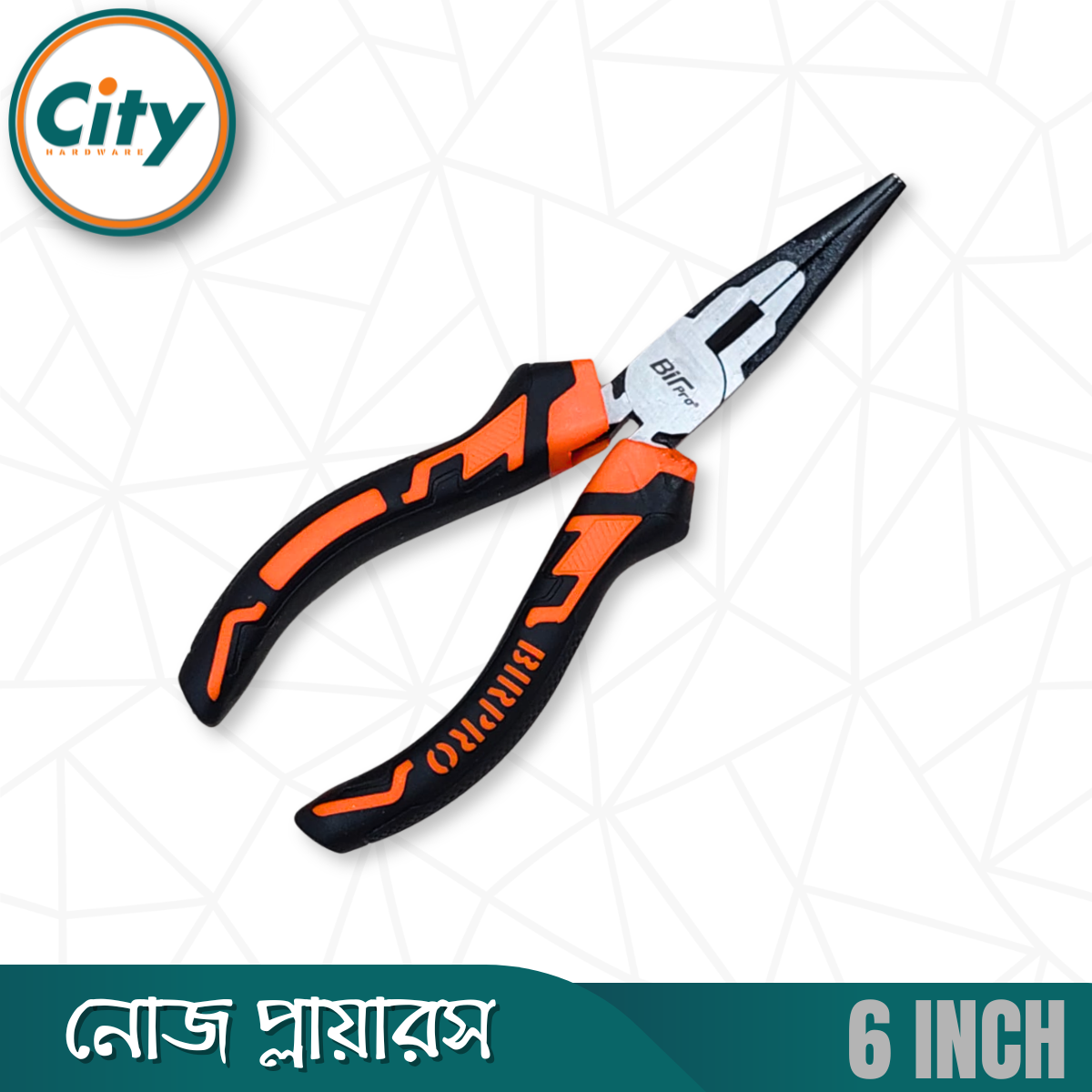 ৬ ইঞ্চি নোজ প্লায়ারস প্রো কুয়ালিটি কালো নিকেল ক্রোমিয়াম স্টিলের পেশাদার মানের হেভি কাটিং প্লাস_img_4