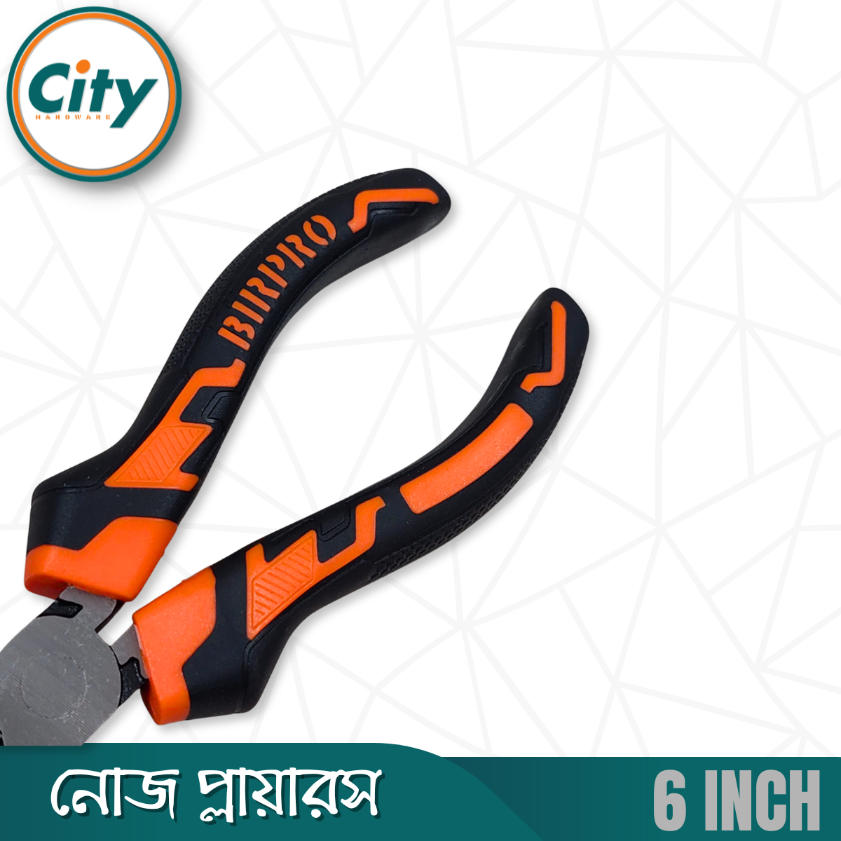 ৬ ইঞ্চি নোজ প্লায়ারস প্রো কুয়ালিটি কালো নিকেল ক্রোমিয়াম স্টিলের পেশাদার মানের হেভি কাটিং প্লাস_img_5