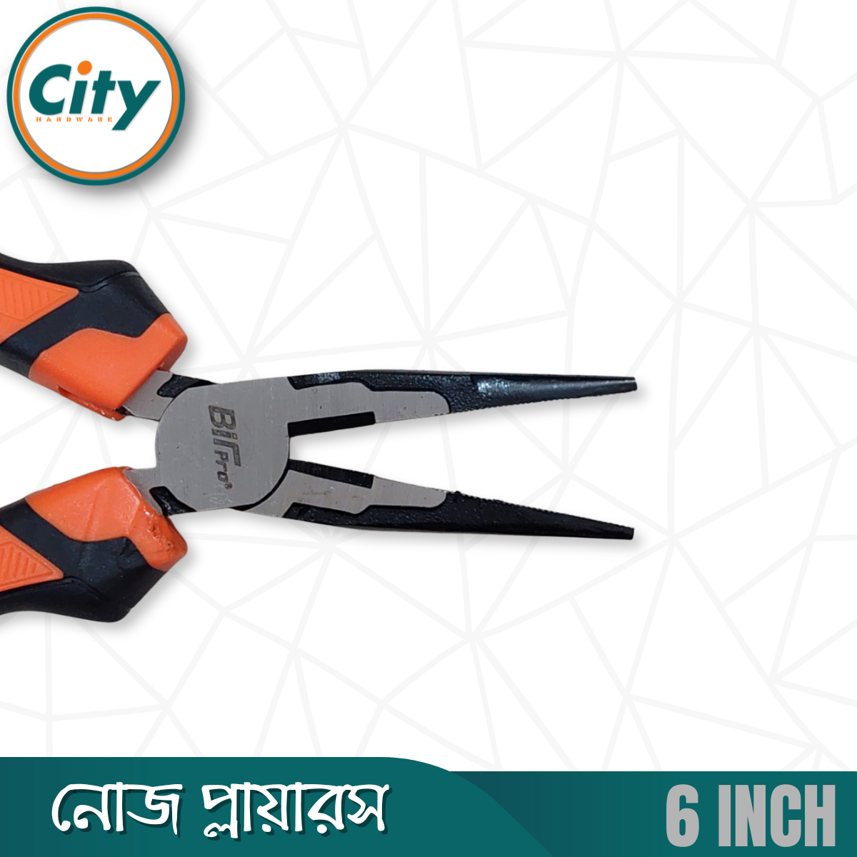 ৬ ইঞ্চি নোজ প্লায়ারস প্রো কুয়ালিটি কালো নিকেল ক্রোমিয়াম স্টিলের পেশাদার মানের হেভি কাটিং প্লাস_img_6