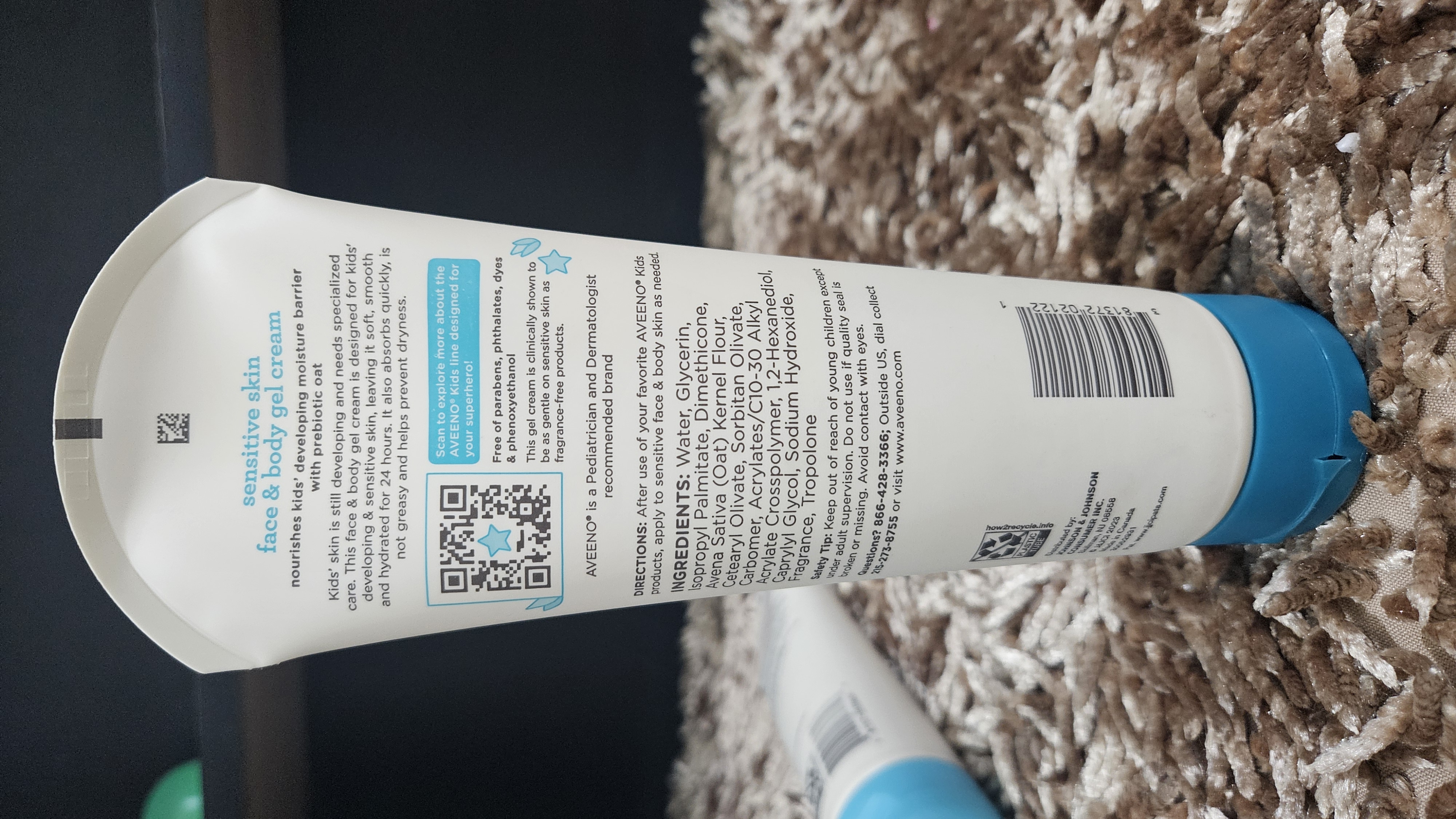 Aveeno Kids Sensitive Skin face & body gel cream- 227ml_img_1