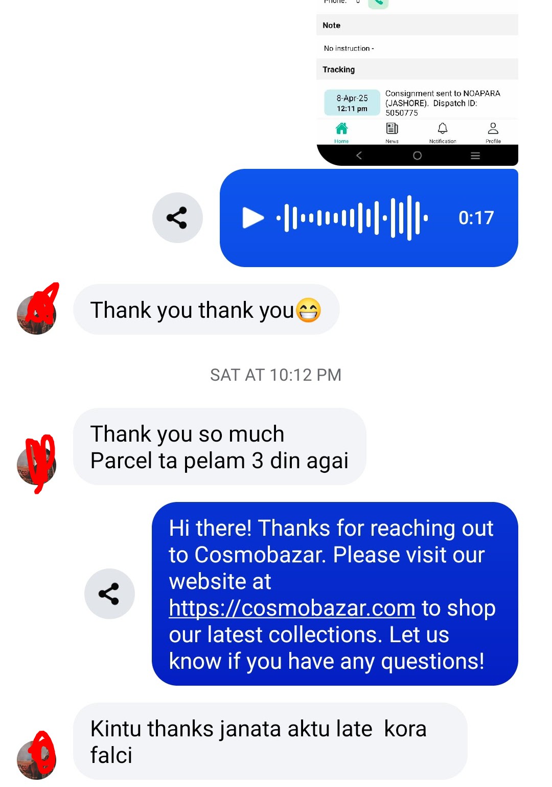 Customer review