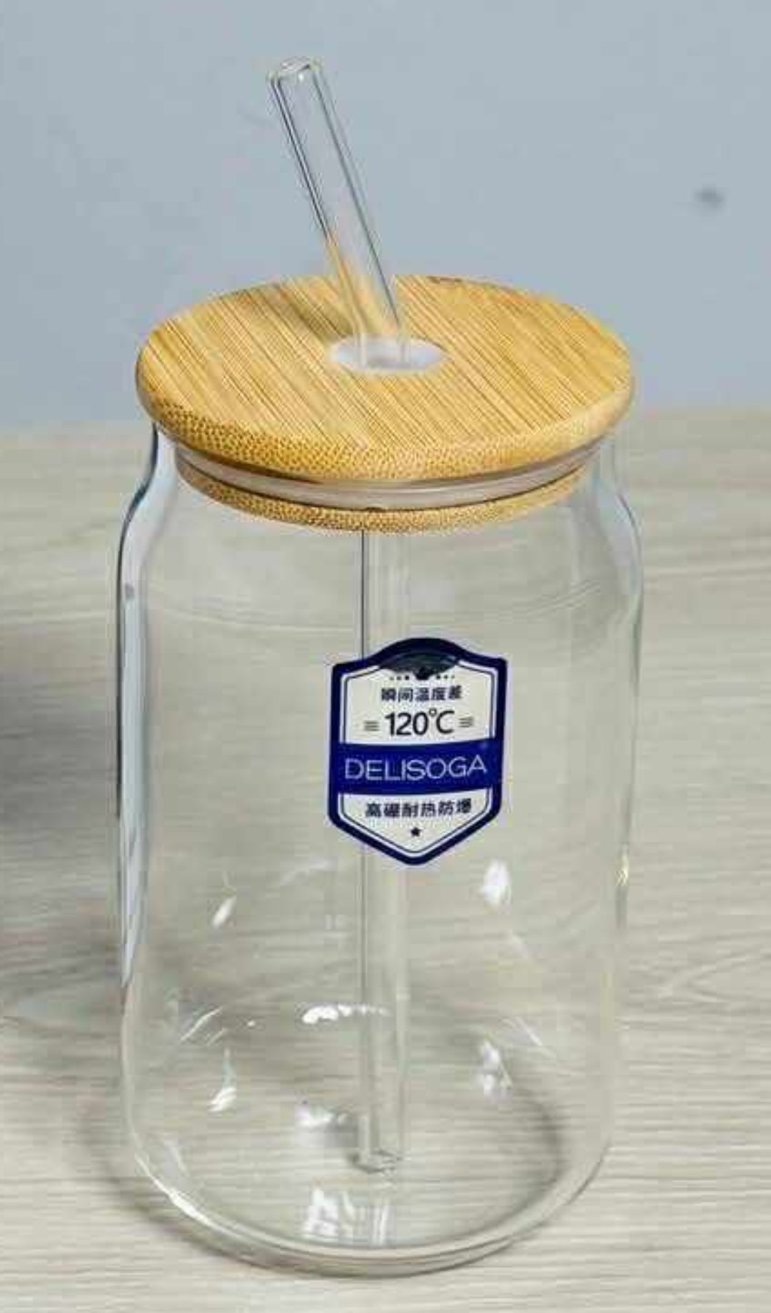 Drink Pot with Lid & Glass Straw