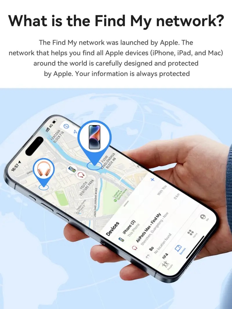 HOCO E94 Smart Mini Anti‑Lost Tag – Apple Find My & GPS Tracker_img_4
