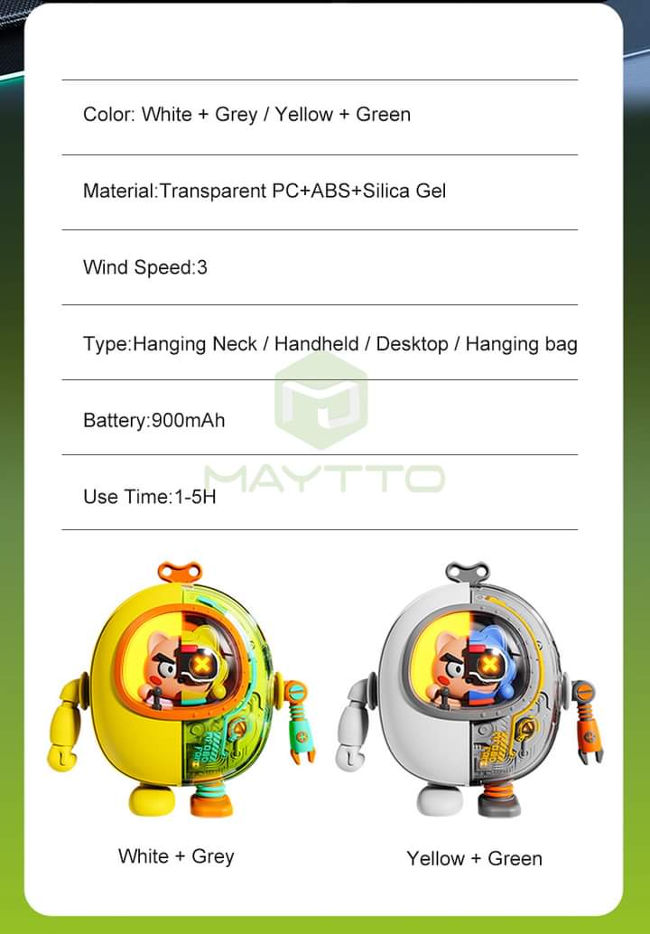 💥Maytto Rechargeable 3 Wind Speed Mini Handheld Fan_img_1