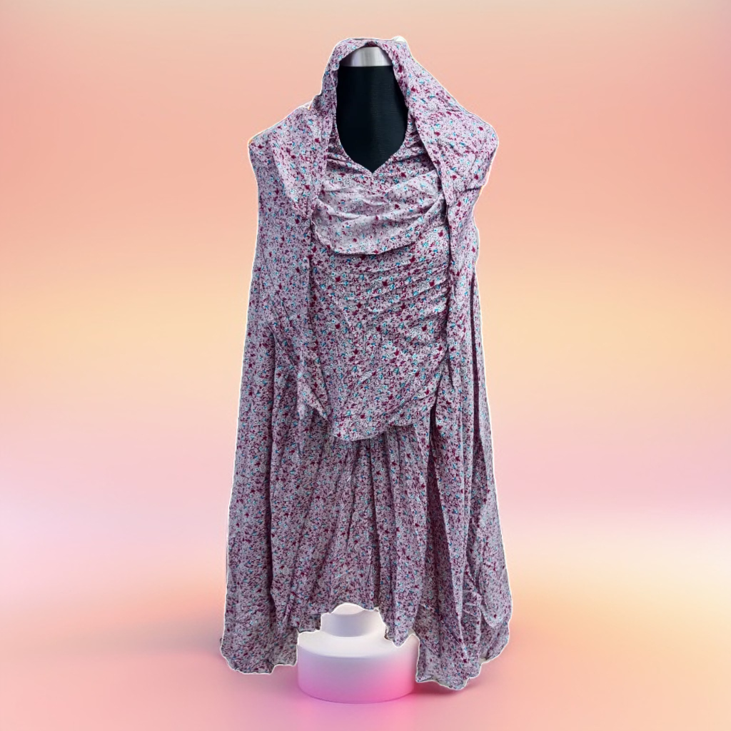 1-Part Khimer/Namajer Hijab With Nikab And Sleeve/Witout Sleeve_img_4