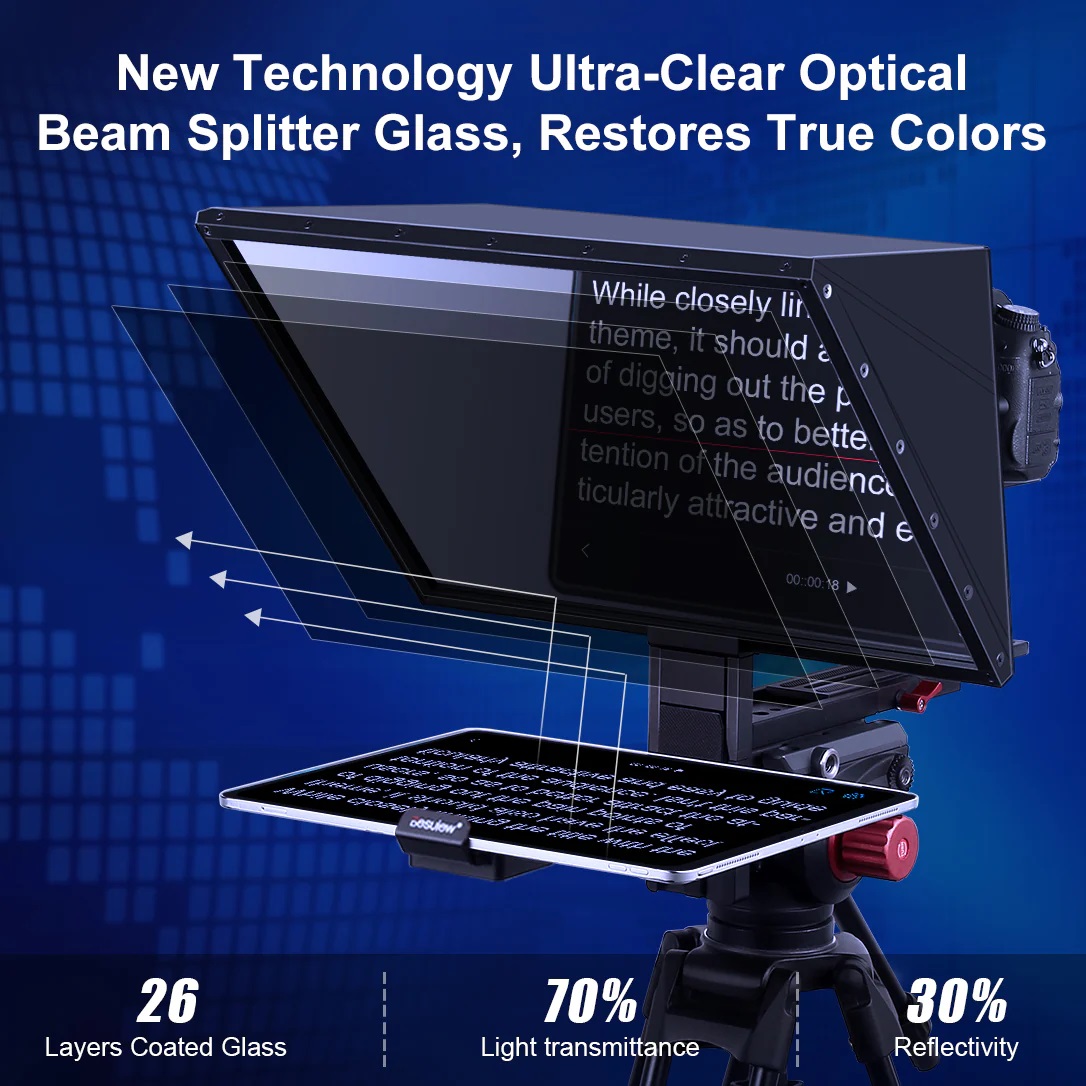 Desview TP170 Portable Teleprompter for Tablets & Smartphones – 17" Max, with Beamsplitter Glass, Remote, App & Adjustable Mount | Price in BD_img_2