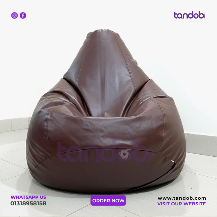 XXXL High Long Bean Bag Chair Chocolate Color_img_1