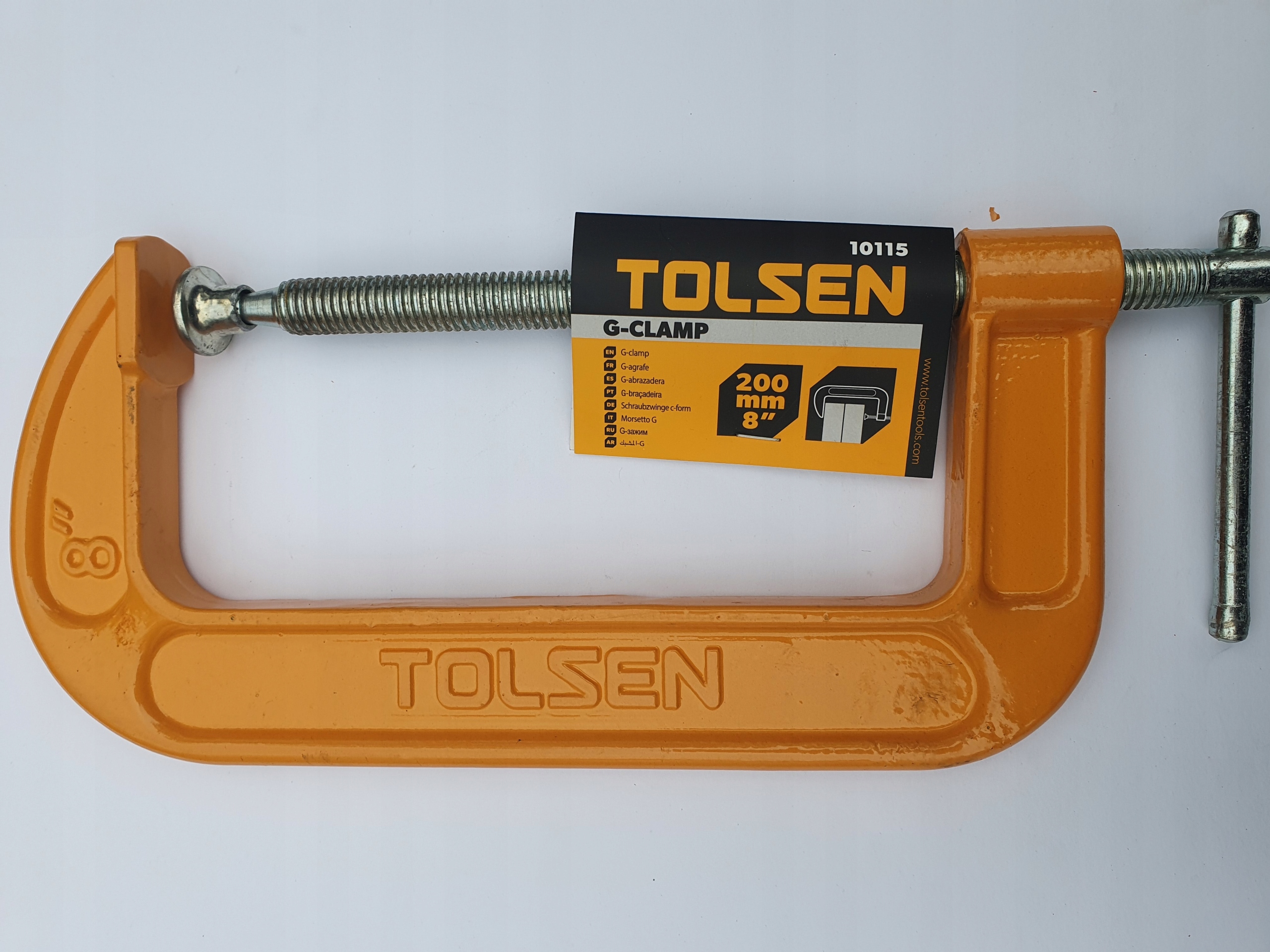 TOLSEN G Clamp (3" | 4" | 6" | 8") Powder Coated Bar, Heavy Duty_img_2