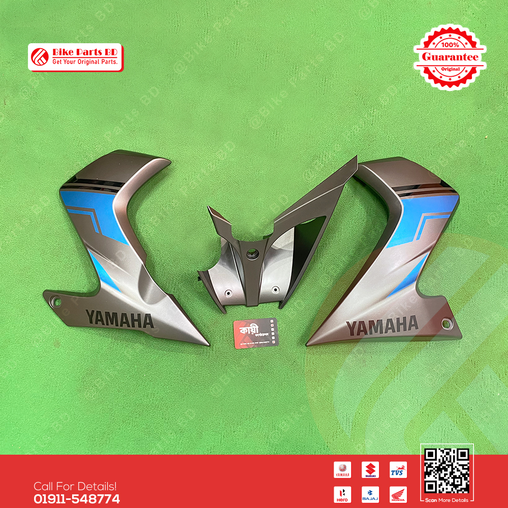 Engine Guard for Yamaha FZS V2 (Grey Color) bike.