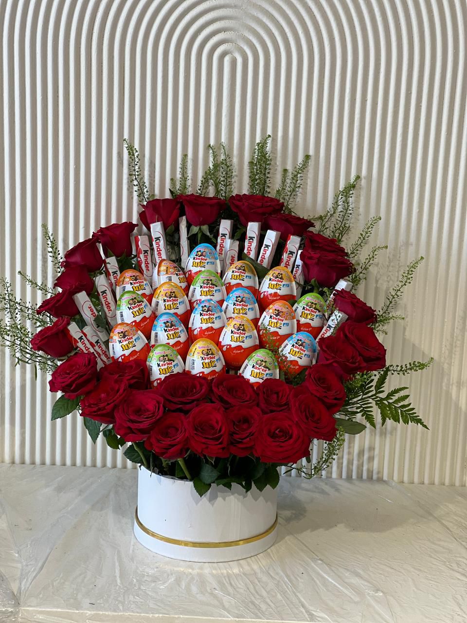 chocolate & flower vase.