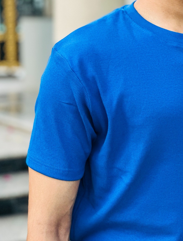2 pice Combo -9-2x2 Ribbed Cotton-Viscose Solid Crew Tee_img_1