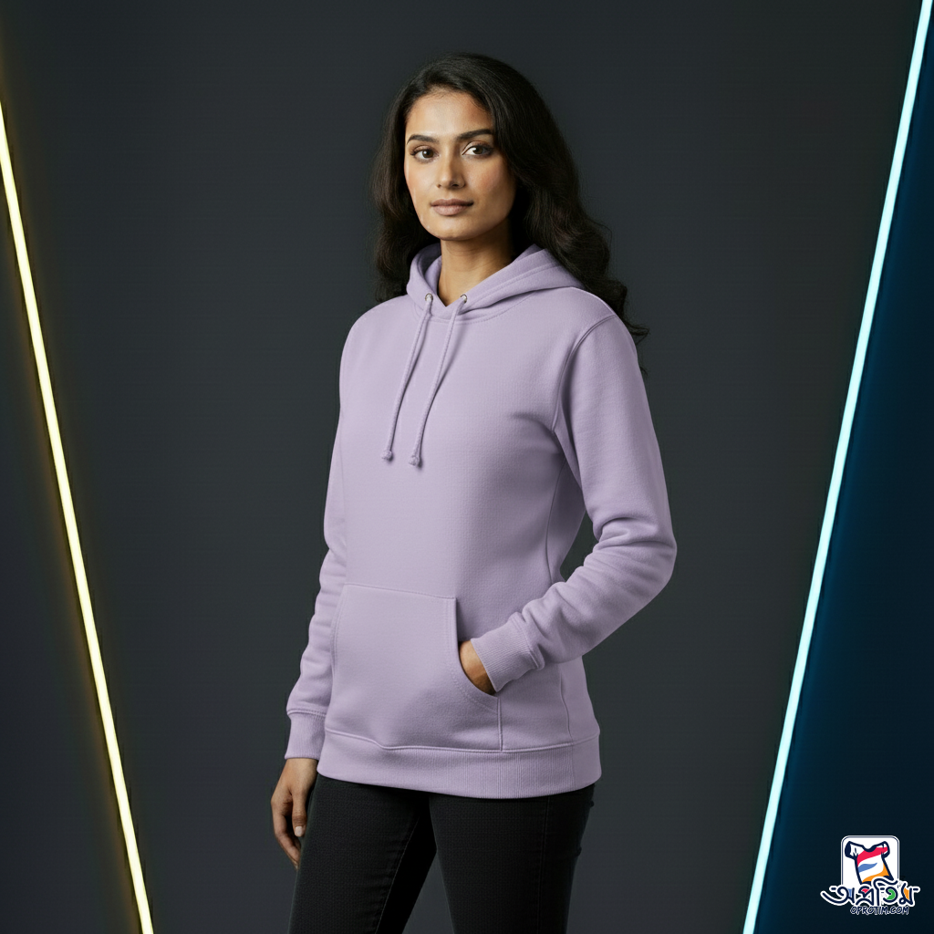Exclusive Lavender Solid color Hoodie - Image 4