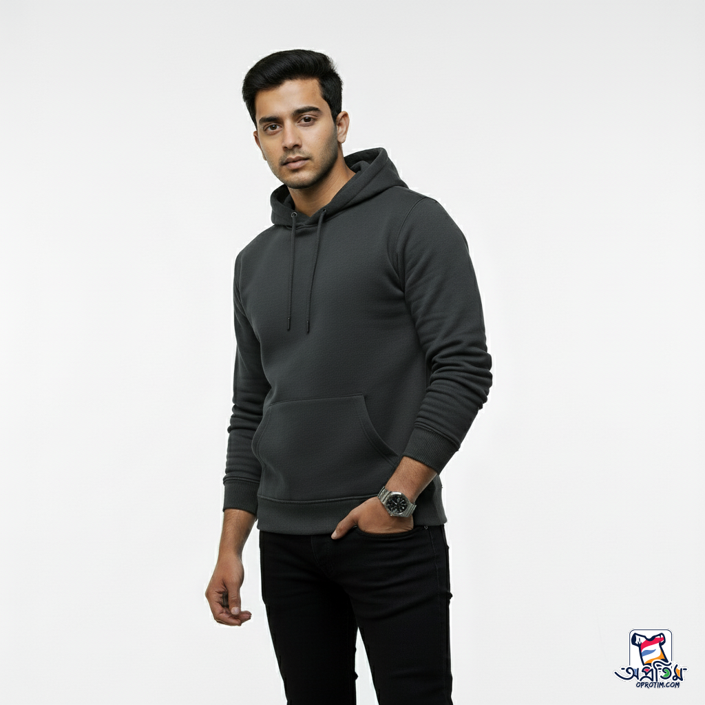 Exclusive Dark Ash Color Hoodie - Image 1
