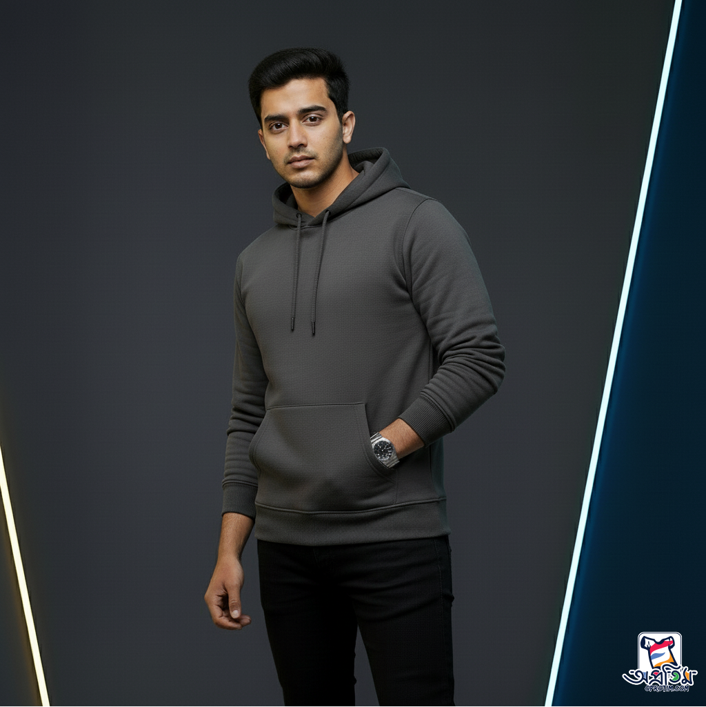 Exclusive Dark Ash Color Hoodie - Image 2