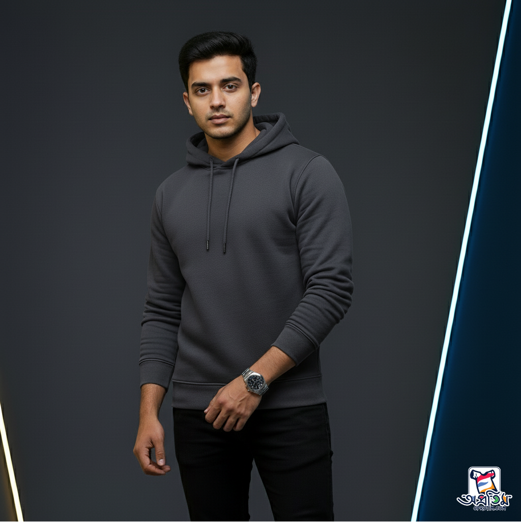 Exclusive Dark Ash Color Hoodie - Image 4