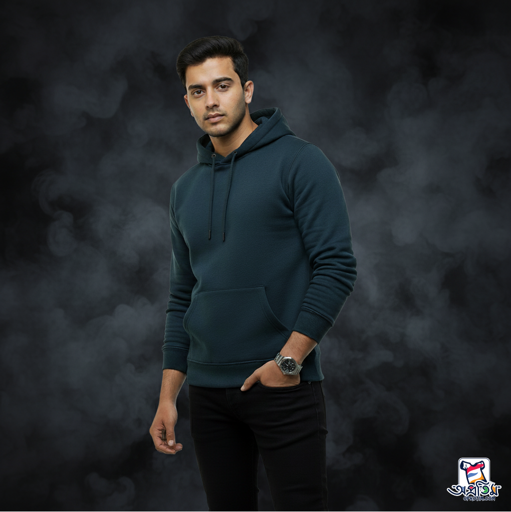 Exclusive Petrol blue Color Hoodie - Image 1