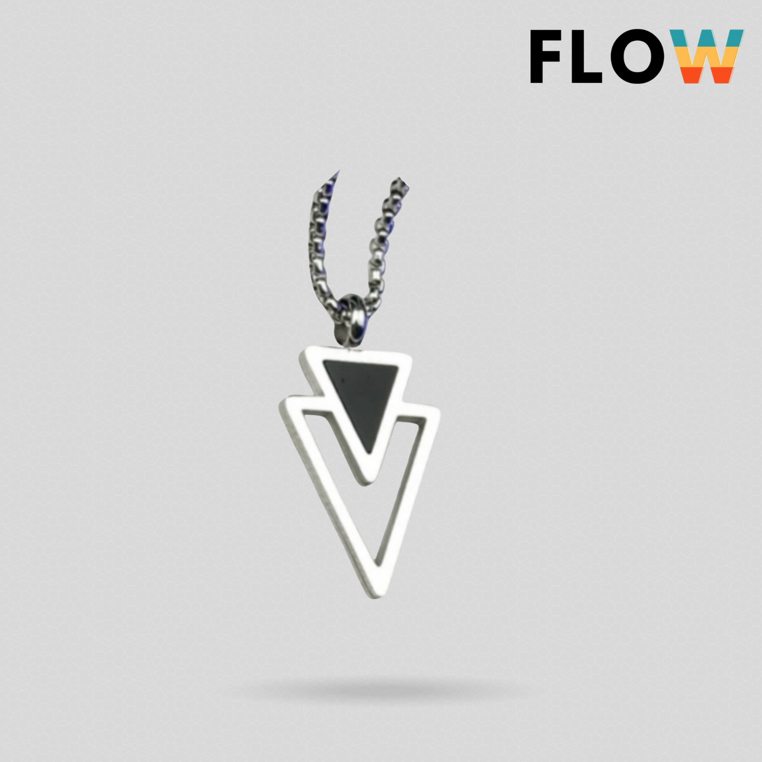 Double Triangle Pendant with Vhain [Silver]