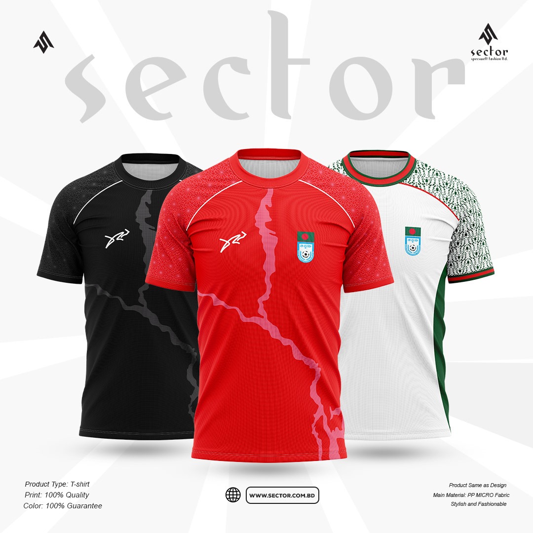BFF Home Jersey – Bangladesh National Football Team....3 pis combo
