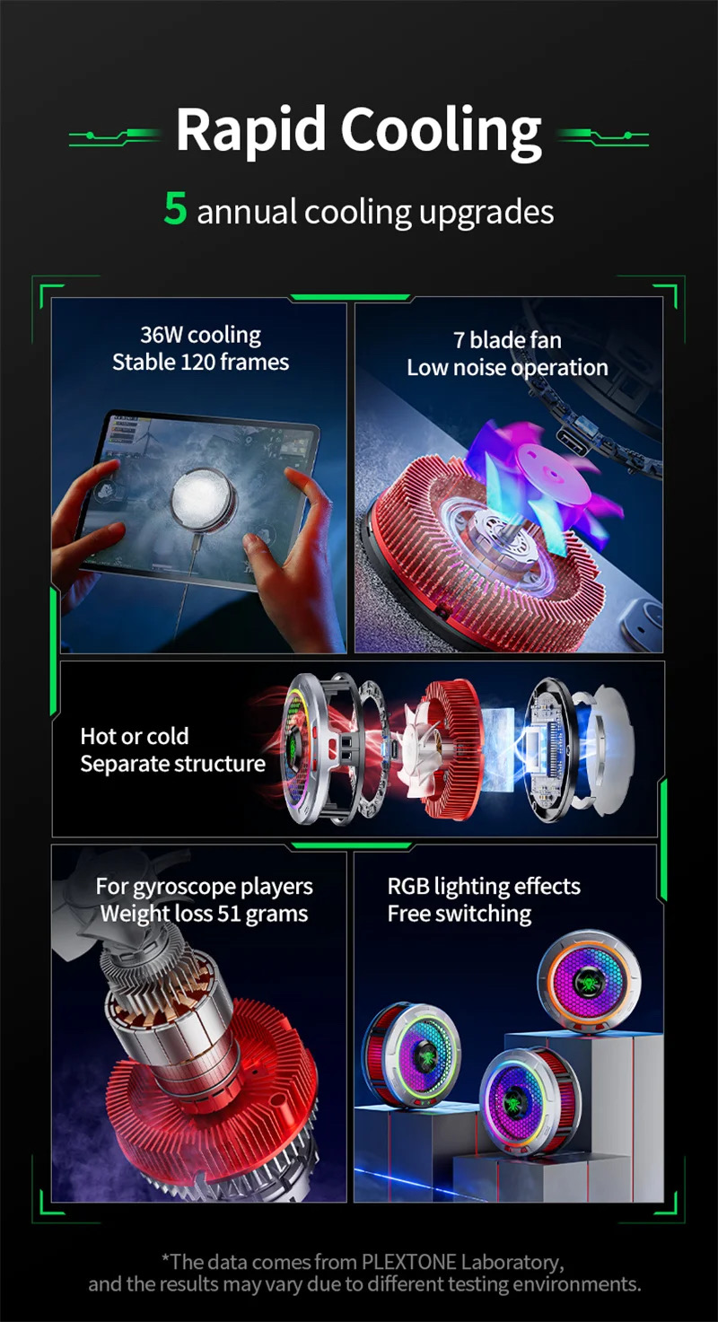 Plextone EX3 Pro 36w Mobile And Tablet Cooler Fan_img_13
