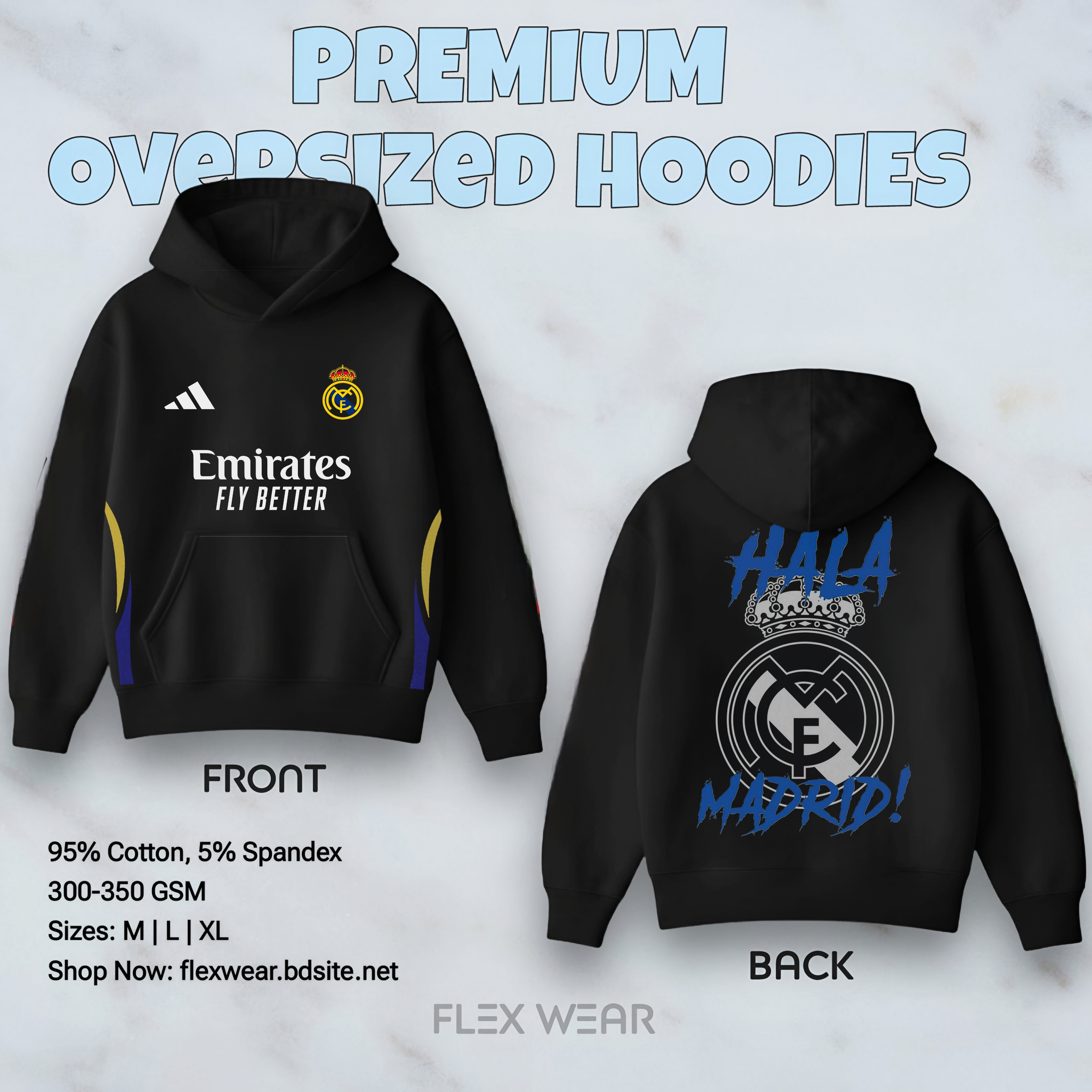 Premium Oversized Madrid Hoodie