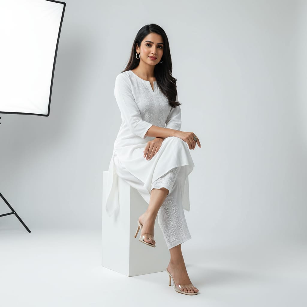 White Premium Salowar Pant | Shating Cotton Linen Fabric | Soft & Stylish_img_1