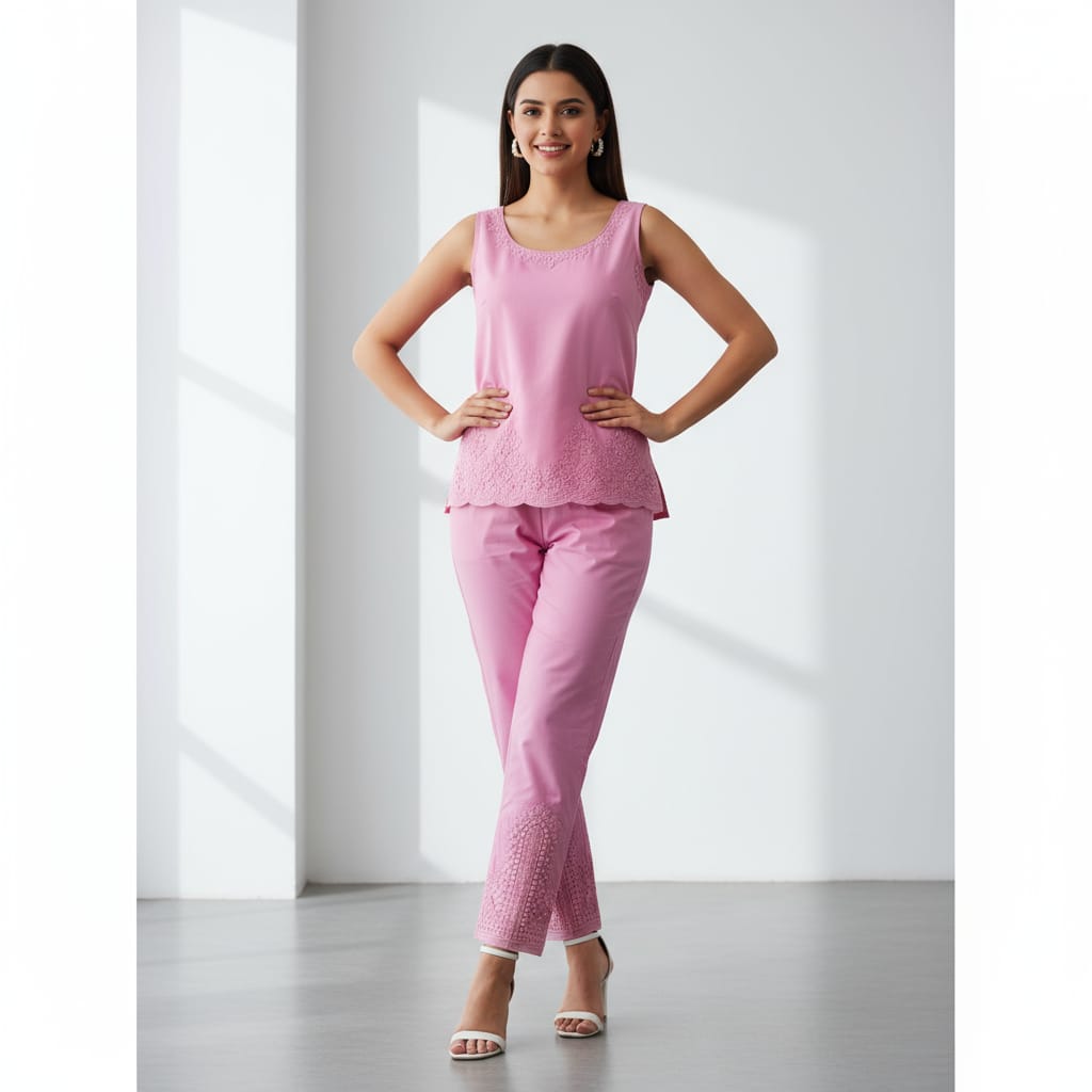 Premium Light Pink Salowar Pant | Shating Cotton Linen Fabric | Soft & Stylish_img_2