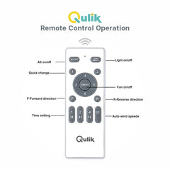 Qulik 48" Modern Chandelier Retractable Invisible Blade Silent 3 Color Change LED Remote Ceiling Fan (Golden) | Q-K6303_img_5
