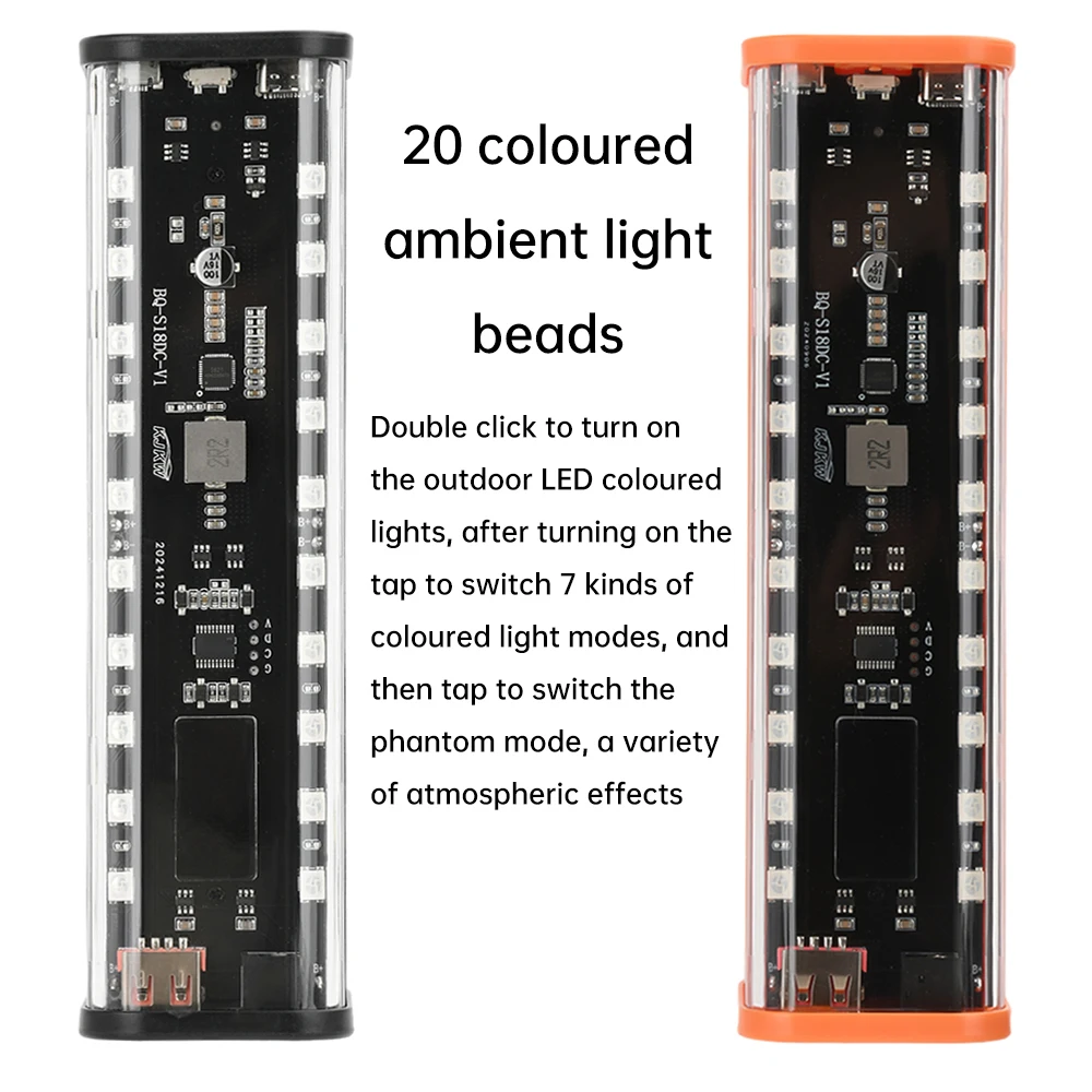 Fast Charging 8pcs 18650 Battery Power Bank Case Adjustable DC Voltage with White and RGB LED Light_img_2