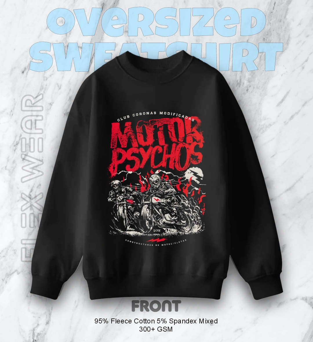 Moto Psycho Oversized Sweatshirt