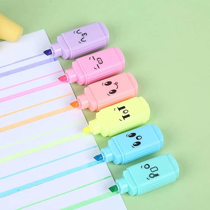 6pcs Mini Highlighter Pen Box_img_3